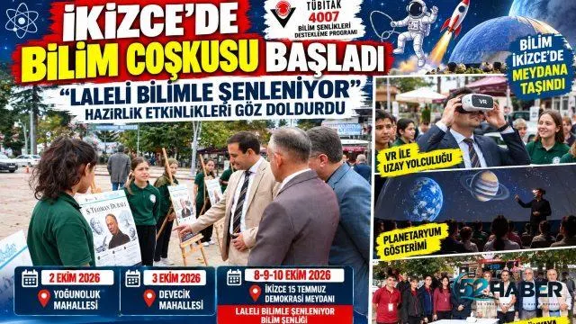 İKİZCE’DE BİLİM COŞKUSU BAŞLADI: “LALELİ BİLİMLE ŞENLENİYOR” HAZIRLIK ETKİNLİKLERİ İLGİ GÖRDÜ