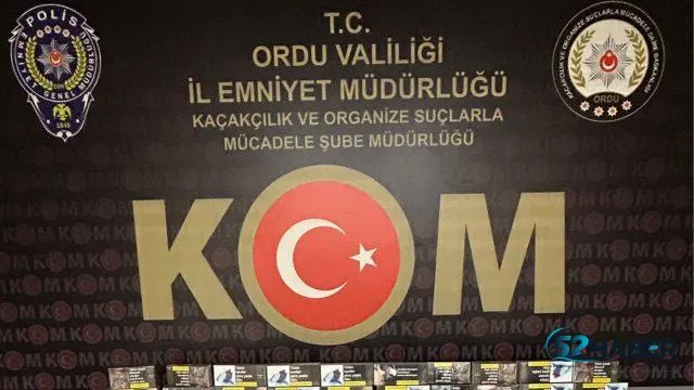 ORDU’DA KAÇAKÇILIK OPERASYONU: MAKARON, TÜTÜN VE KAÇAK SİGARALAR ELE GEÇİRİLDİ