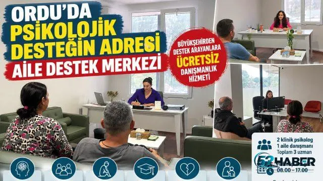 ORDU’DA PSİKOLOJİK DESTEĞİN ADRESİ: AİLE DESTEK MERKEZİ