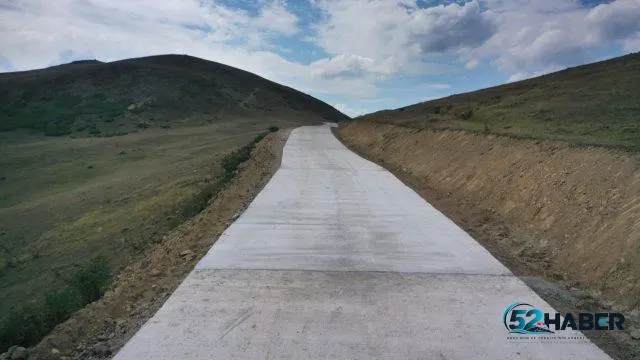 Çambaşı ile Mesudiye Arasındaki Yolda Beton Çalışması Başladı