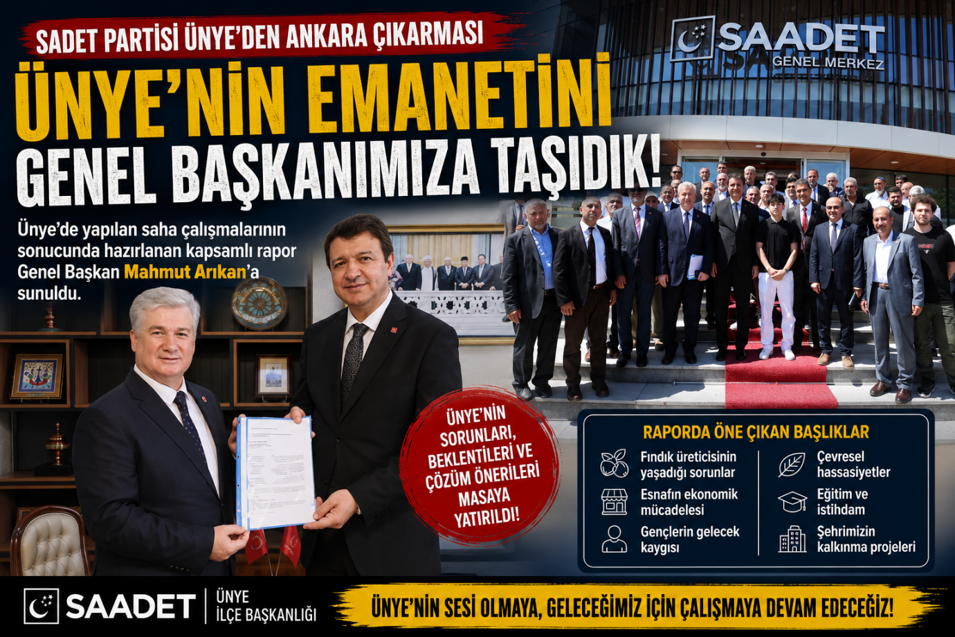 Ünye'nin Sorunları Ankara'da Masaya Yatırıldı
