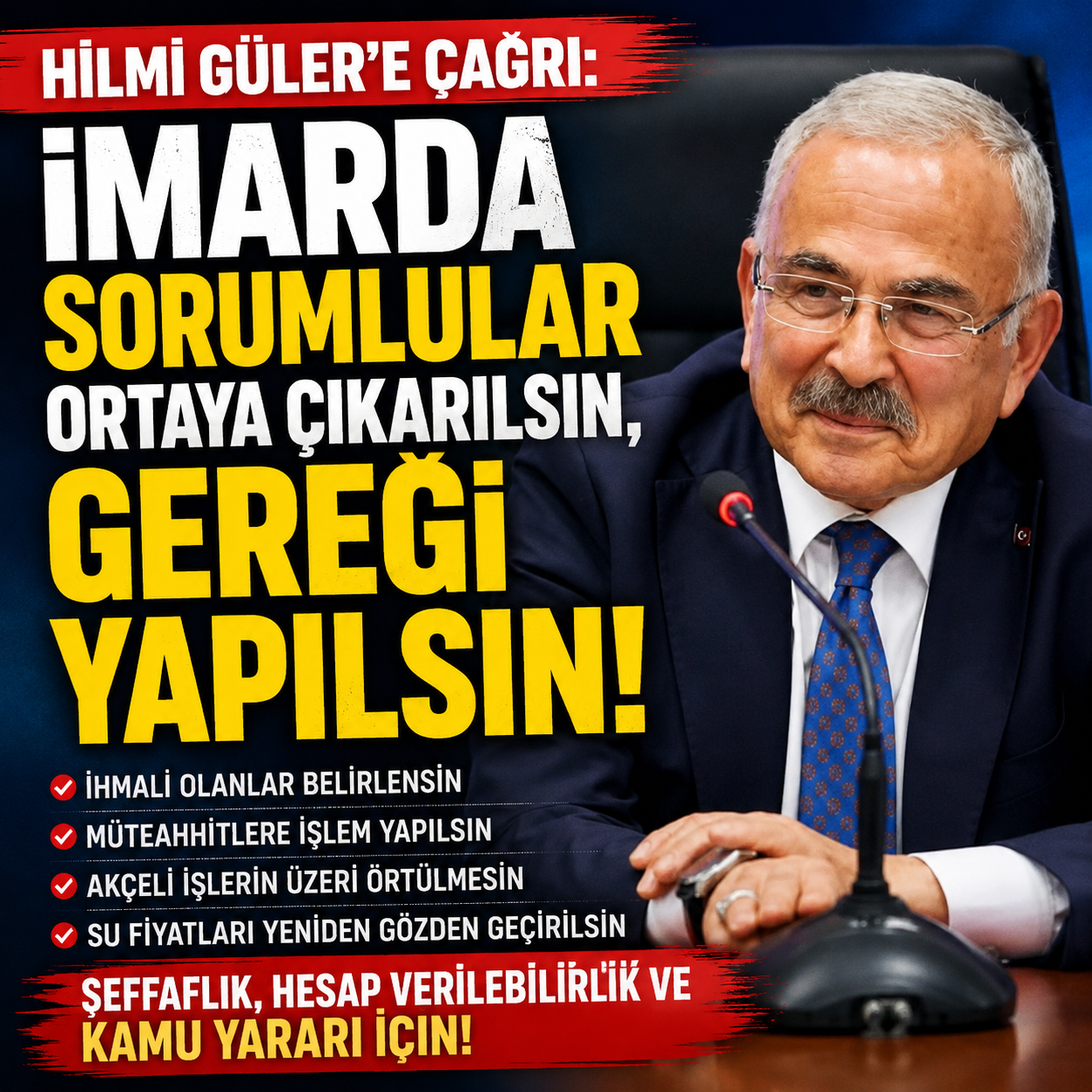 İMAR TARTIŞMASINDA ÇAĞRI: "SORUMLULAR ORTAYA ÇIKARILSIN, GEREĞİ YAPILSIN"
