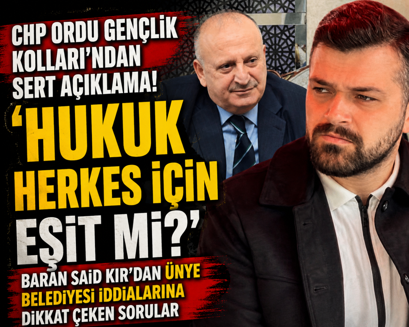 CHP Ordu Gençlik Kolları'ndan Ünye Belediyesi Açıklaması: "Hukuk Herkes İçin Eşit mi?"