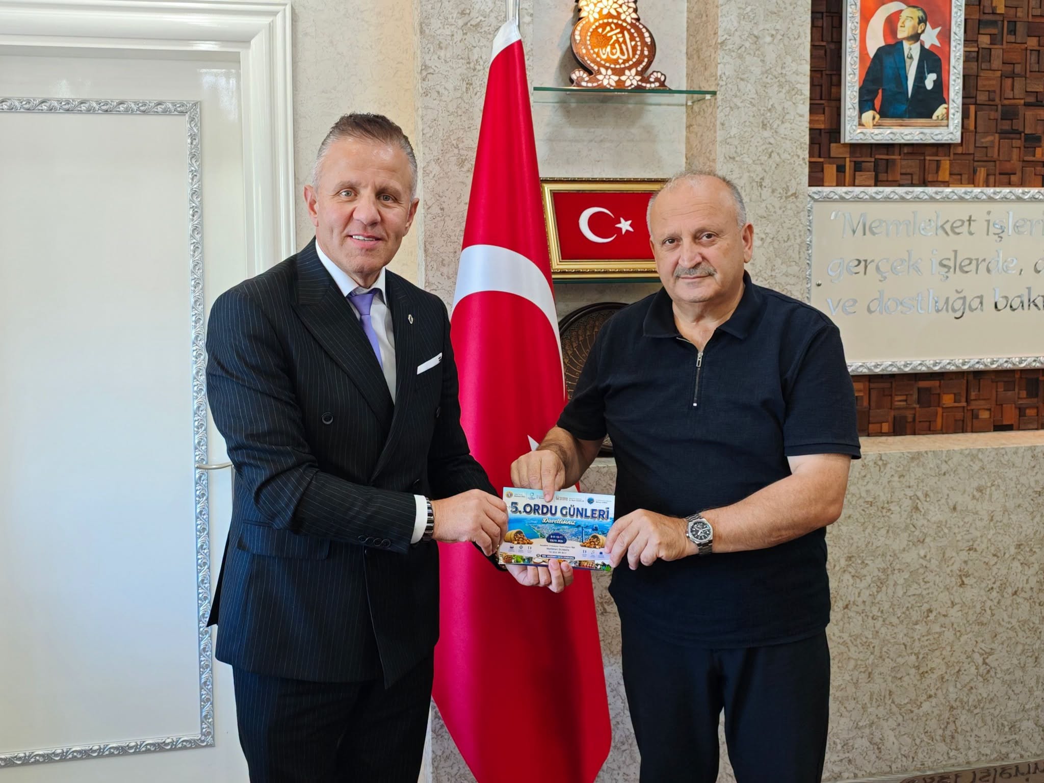 Anadolu Ordulular Federasyonu Başkanı Mehmet Duman’dan Başkan Tavlı’ya ziyaret