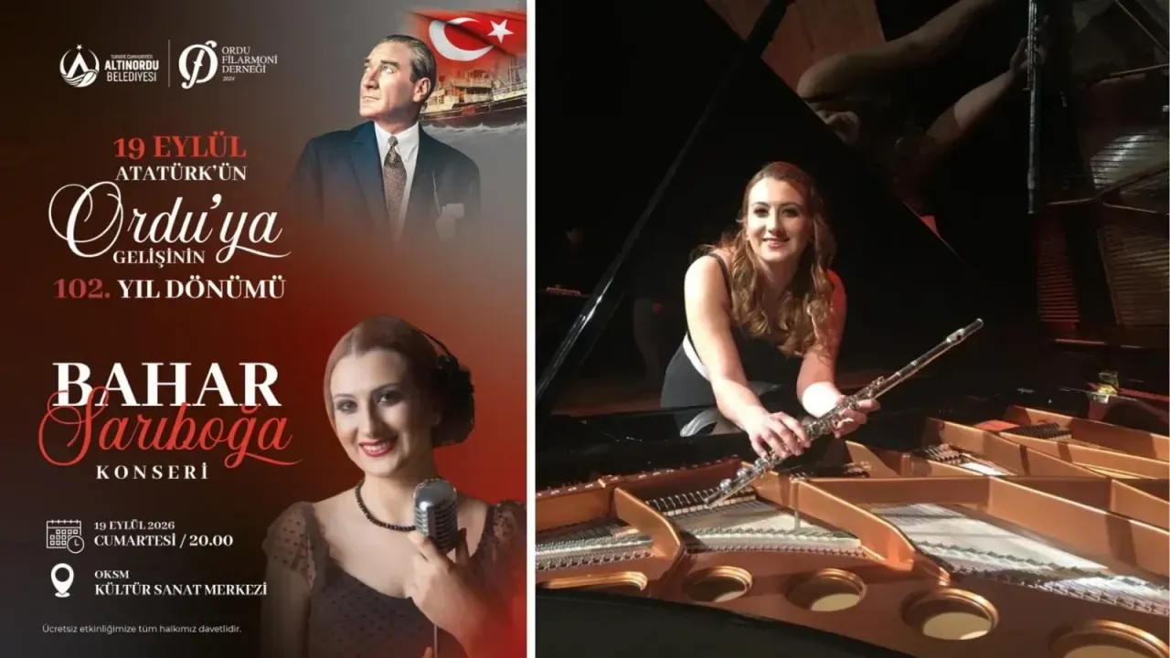 Altınordu’da 19 Eylül, Bahar Sarıboğa Konseriyle Taçlanacak