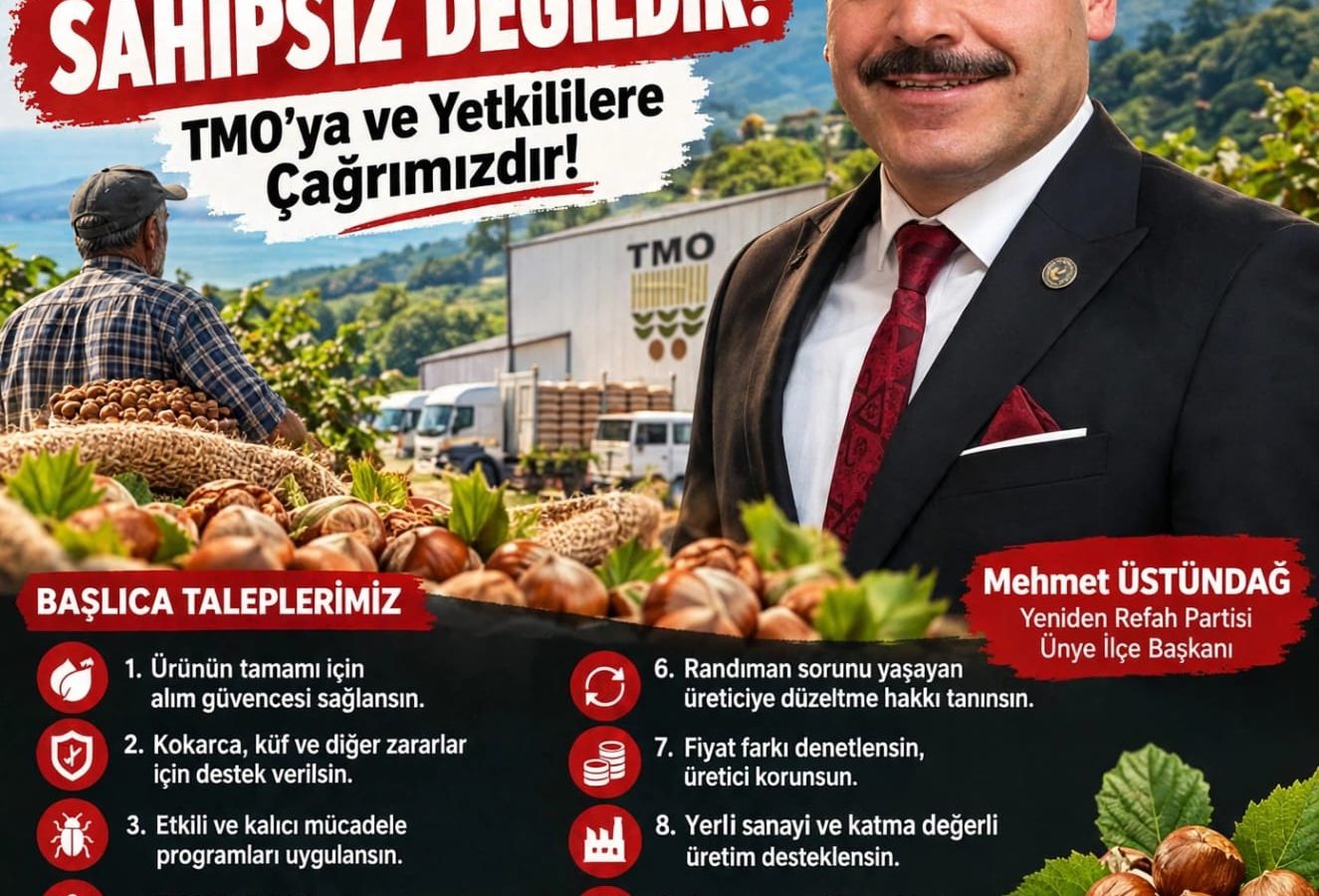 FINDIK ÜRETİCİSİ SAHİPSİZ DEĞİLDİR!