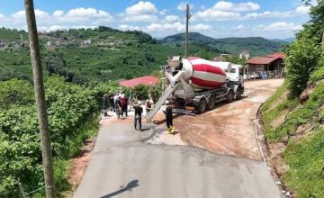 Aybastı’da Alacalar-Sevdeş Bağlantı Yolu Betonla Buluştu